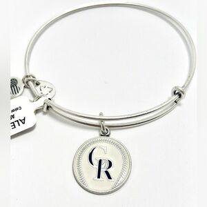 Alex and Ani MLB Colorado Rockies Expandable Bracelet. Silver Finish.